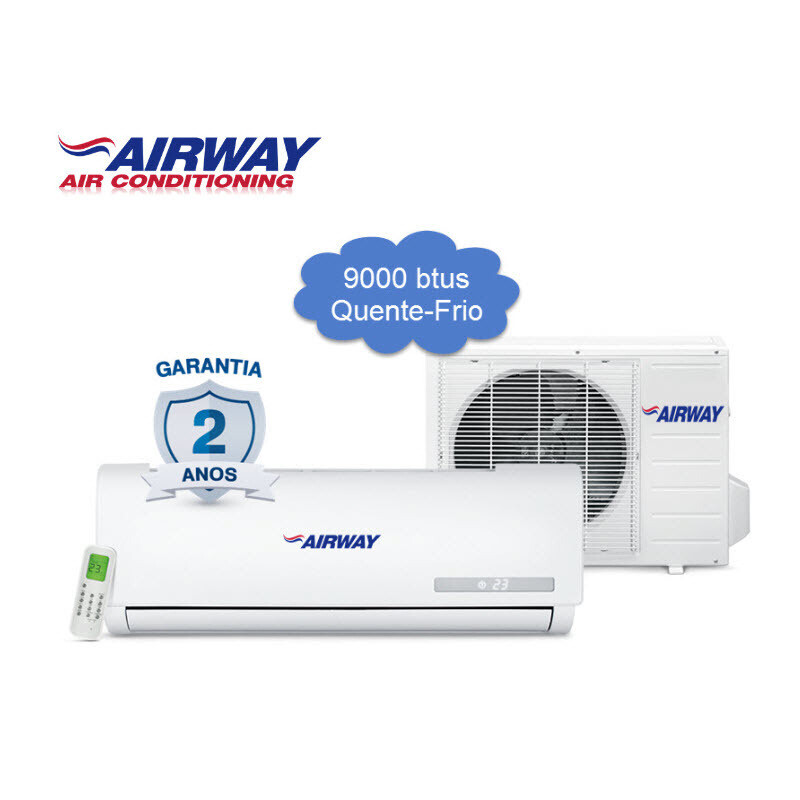 Ar Condicionado Airway 9000 Btus quente e frio com Kit 220V/60hz
