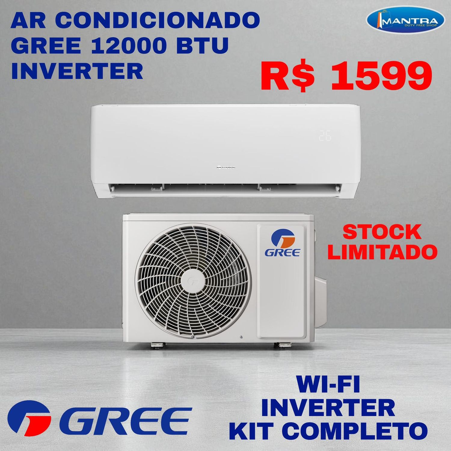 Ar condicionado Gree 12000 BTUs Inverter quente e frío