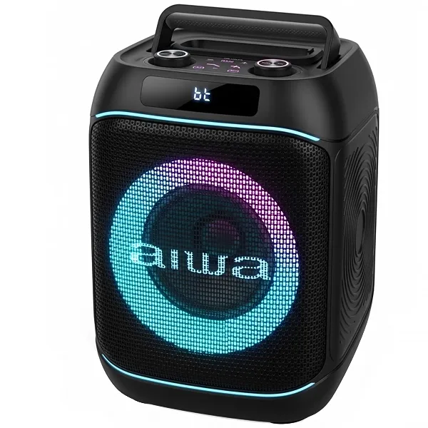 Caixa de Som Aiwa AWPOC805 de 8" 600 watts P.M.P.O com Bluetooth USB - Preta