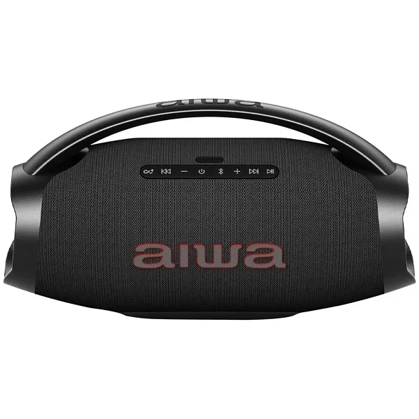 Aiwa Boombox AWH51BT 1.300 watts P.M.P.O com Bluetooth Auxiliar USB - Preto