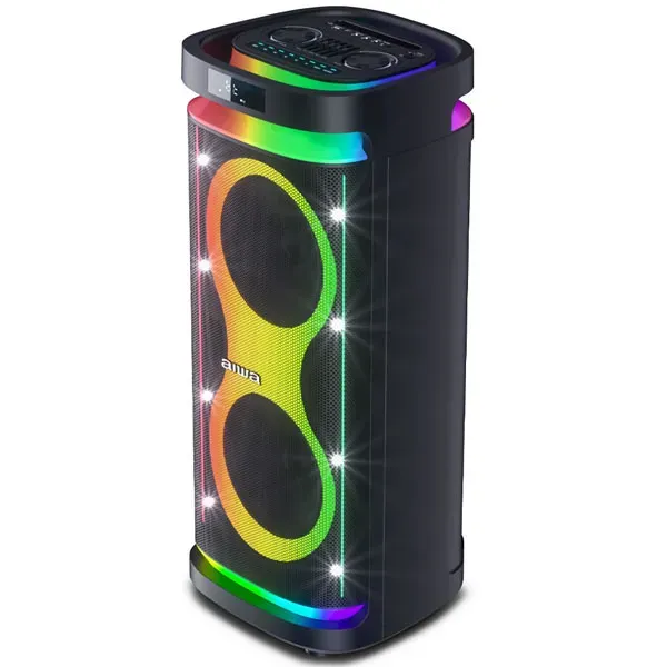 Caixa de Som Aiwa AWPOH6D 2 de 10" 1.000 watts P.M.P.O com Bluetooth USB FM - Preta