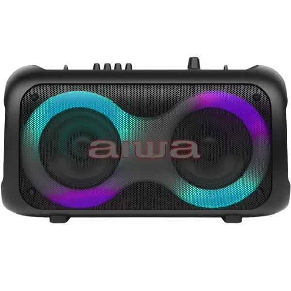 Caixa de Som Aiwa AWPOH35PLUS 2 de 6.5" 600 watts P.M.P.O com Bluetooth USB FM - Preta