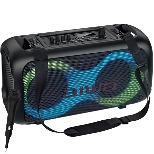 Caixa de Som Aiwa AWPOH35PLUS 2 de 6.5" 600 watts P.M.P.O com Bluetooth USB FM - Preta