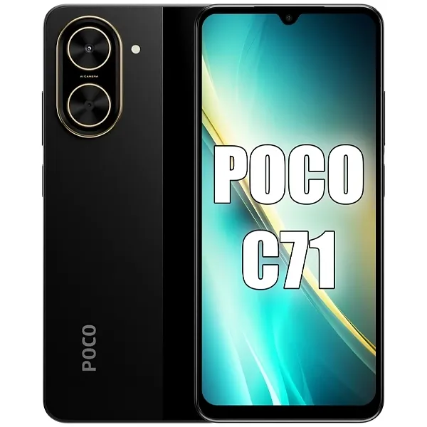 Celular Xiaomi POCO C71 Dual SIM de 64GB 4GB RAM de 6.88" 32MP 8MP - Preto (Global)
