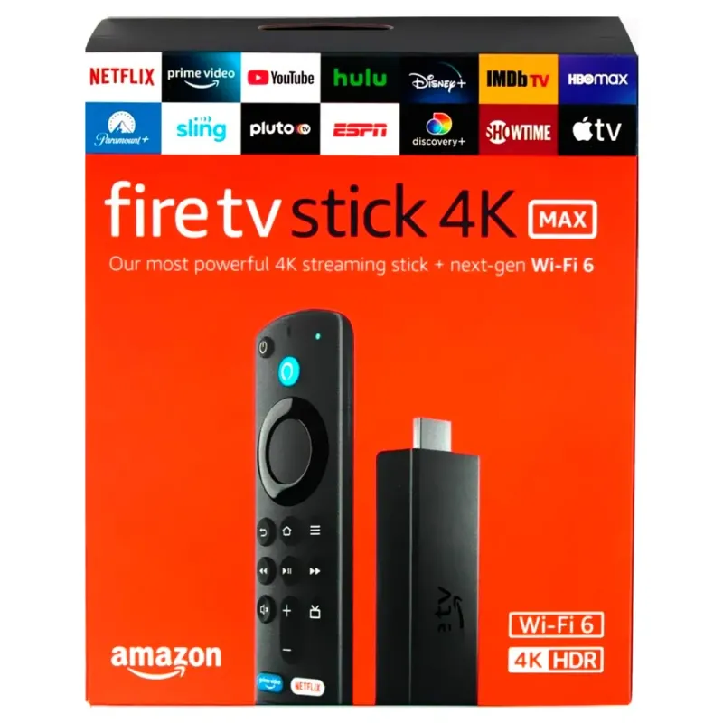 Adaptador Multimídia Amazon Fire TV Stick 4K Max - 4K - WiFi/Bluetooth - 2ª Geração - Preto