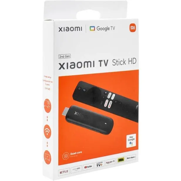 Adaptador Multimídia Xiaomi Mi TV Stick HD MDZ-34-AA - Full HD - Wi-Fi/Bluetooth - 2ª Geração - Preto