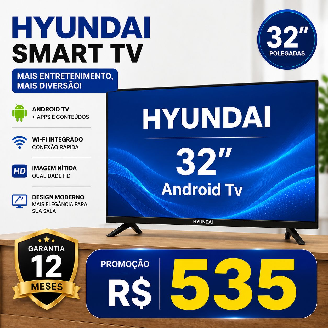 Smart Tv Hyundai 32 Android 14
