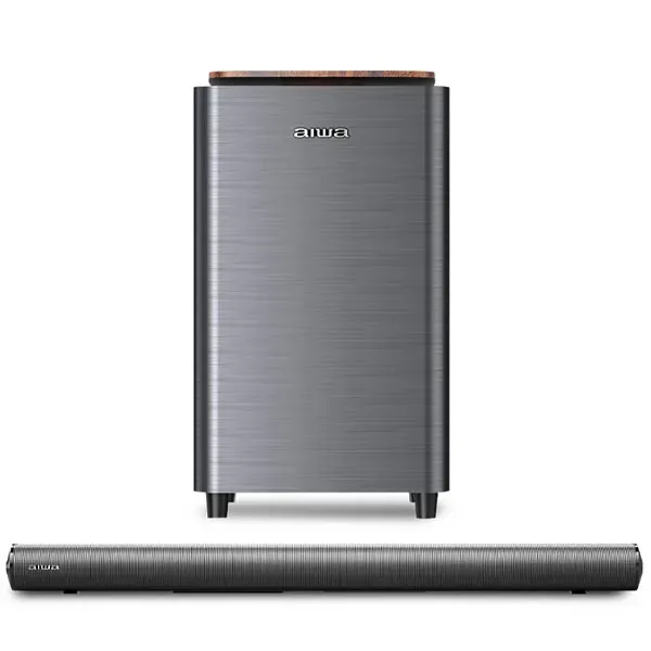 Soundbar Aiwa AWSBH23WW 2.1 160 watts RMS com Bluetooth HDMI USB - Cinza