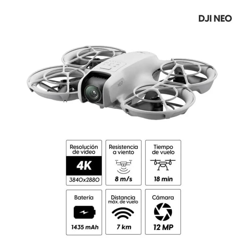 Drone DJI Neo Câmera 4K e GPS –Voos de 18 Min
