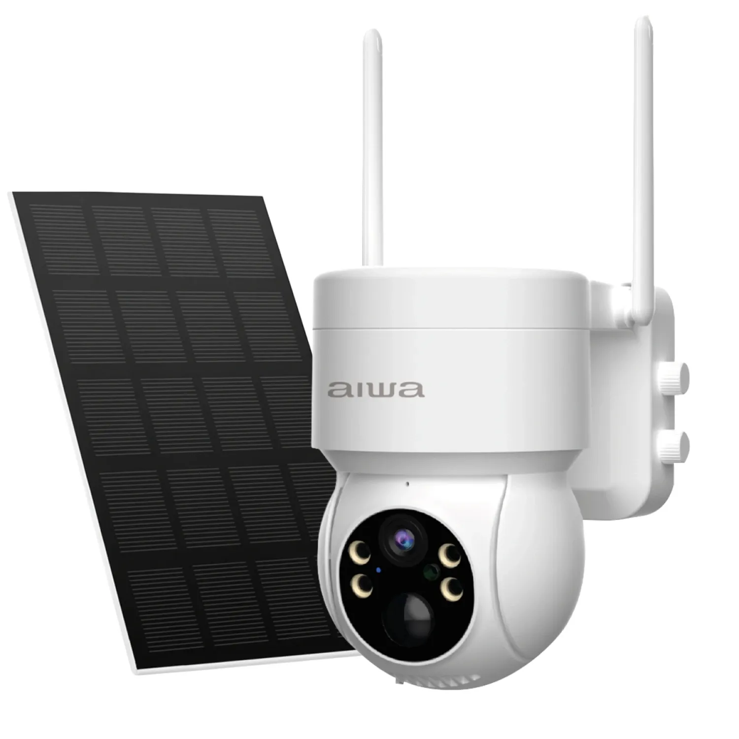 Câmera IP Aiwa AWCTO43 HD com Painel Solar Wi-Fi - Branca