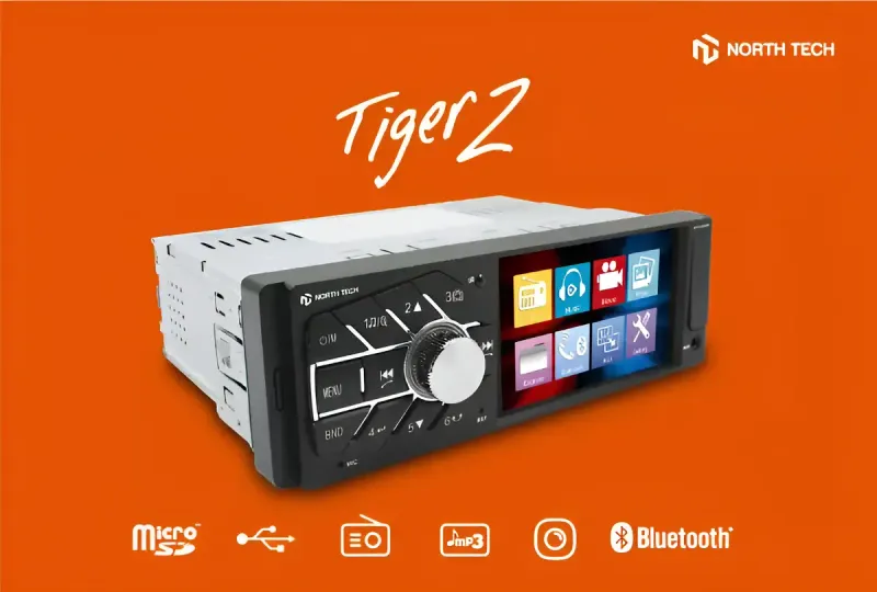 Som Automotivo Multimedia com painel led  North Tech Ca650 Tiger 2