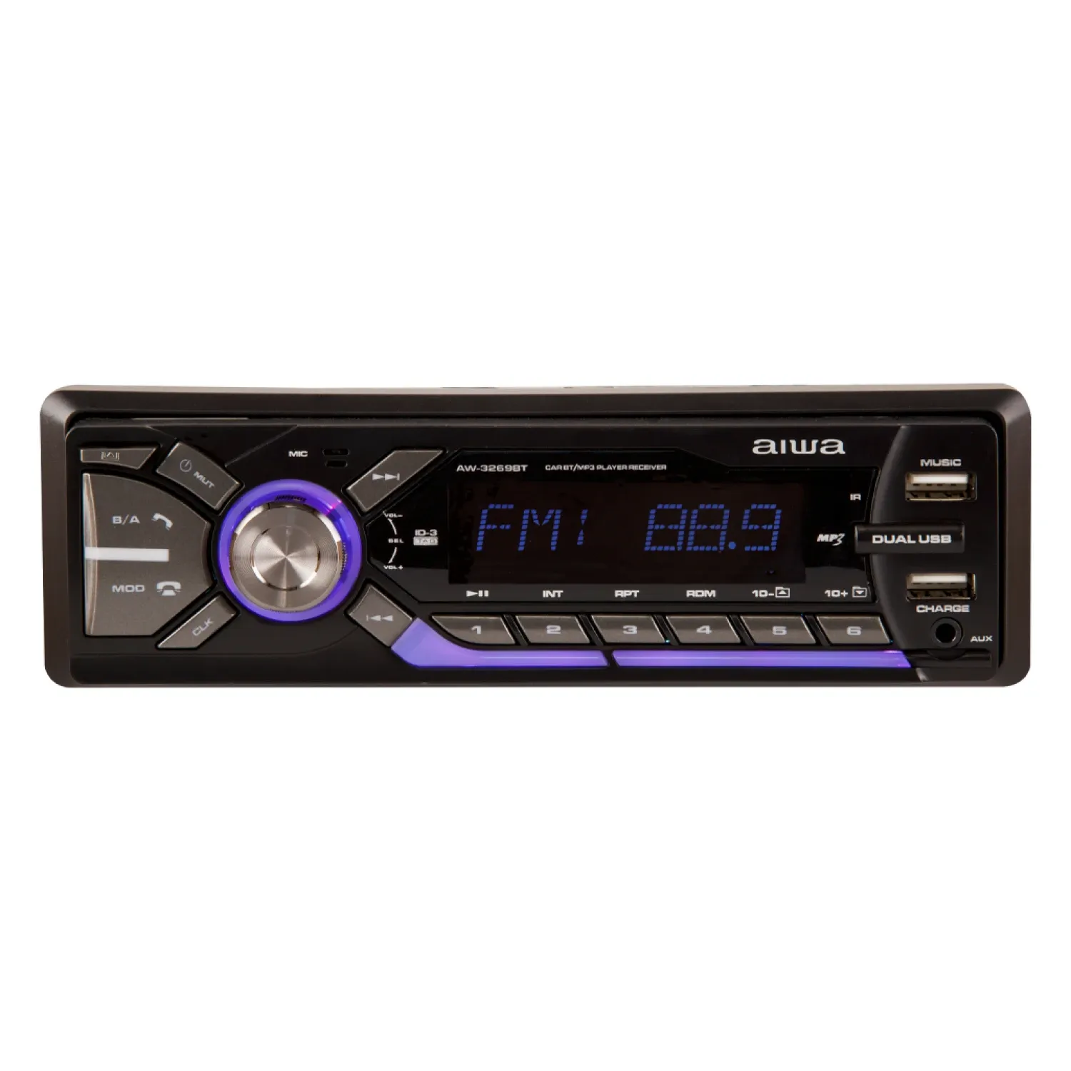 AIWA Radio para carro  USB, Bluetooth, SD | AW-3269BT