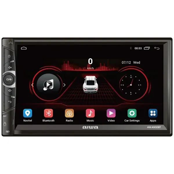 Aiwa Multimídia Receiver AW-A502BT de 7" com GPS Bluetooth