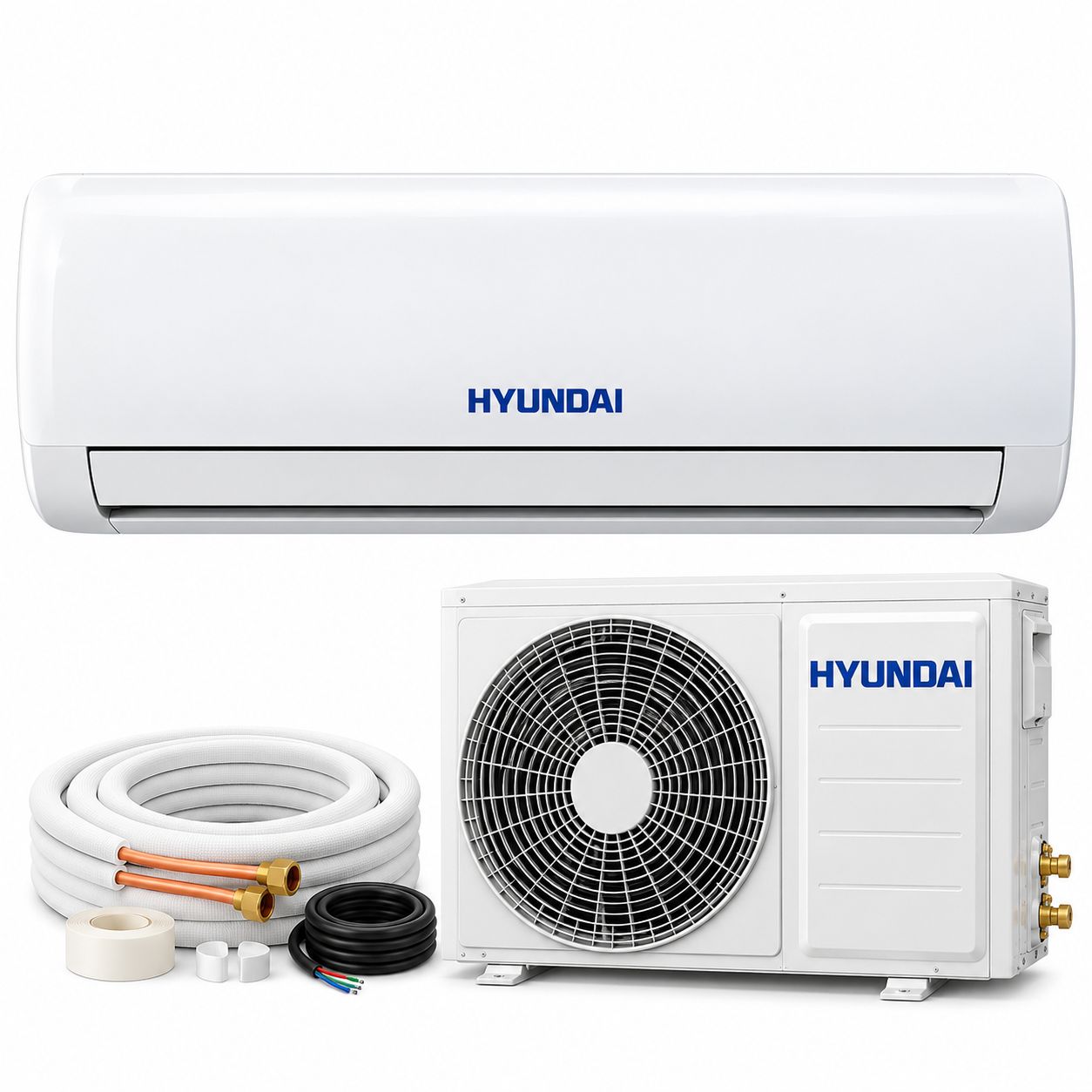 Ar Condicionado Hyundai 9000 Btus convencional  quente e frio com kit de cobre