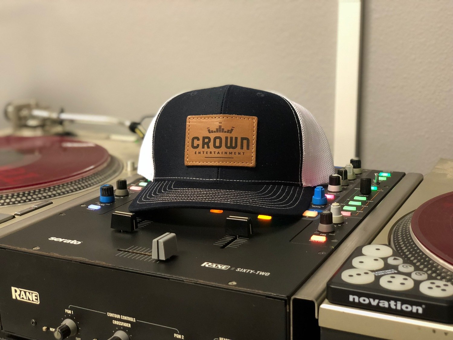 Crown Entertainment Leather Patch Hat