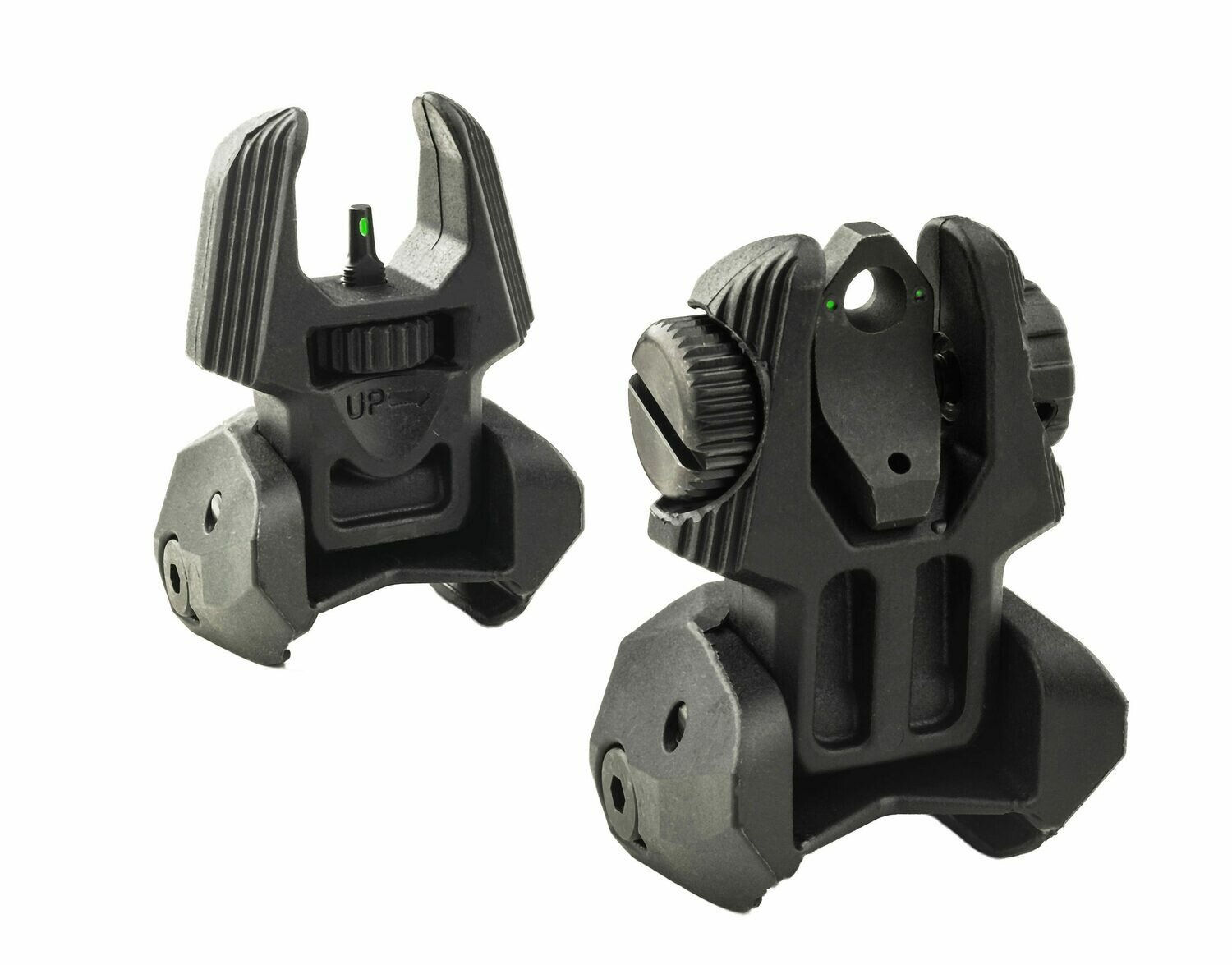 Self Illuminated FRBS - Front &amp; Rear Back-Up Sights + TRITIUM, Color: Black