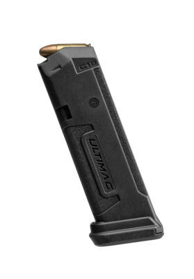 Magazine for Glock 19 handgun. 16 Rounds Capacity, Two Base Plates