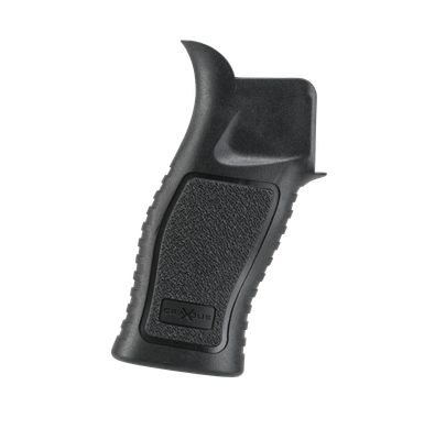 Polymer-textured  AR-15 reduced-angle pistol grip