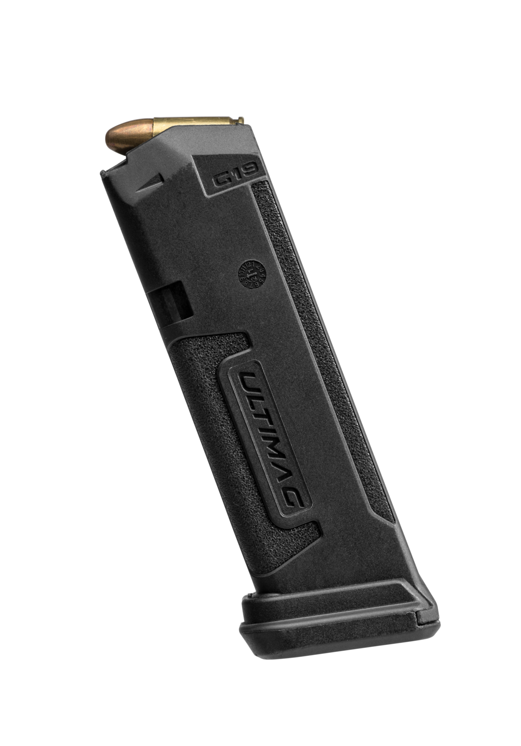 Magazine for Glock 19 handgun. 16 Rounds Capacity, Two Base Plates