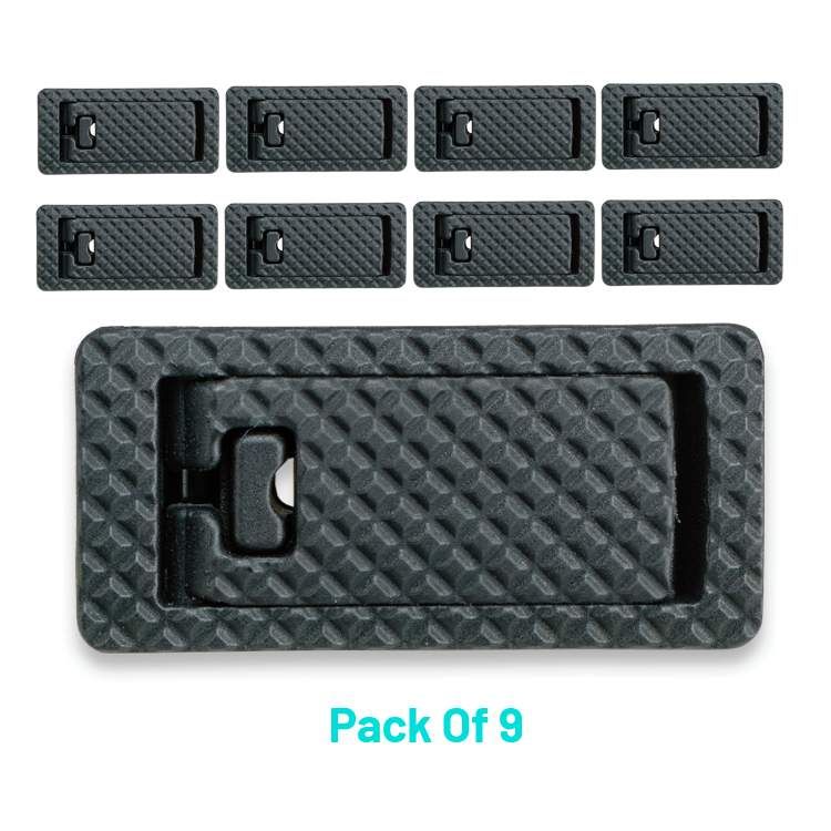 Locking Rail Cover (Set of 9), Color: Black