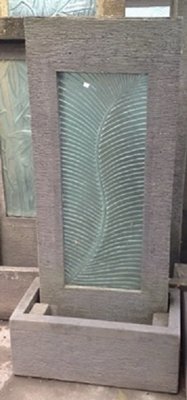 Silver Fern Glass & Concrete Water Feature