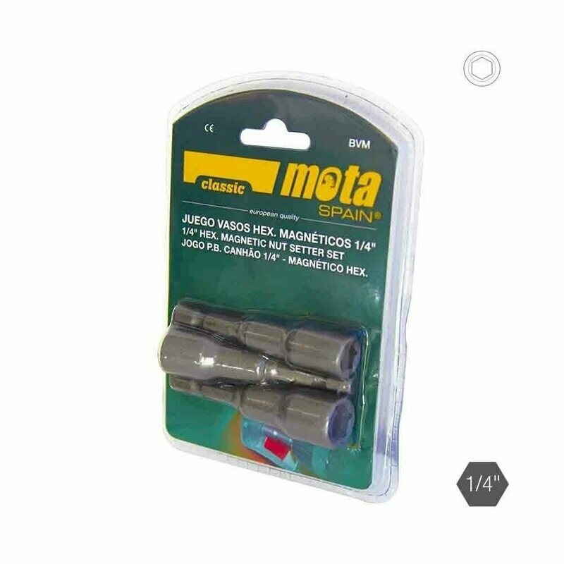 Jogo de Pontas Magnéticas 1/4" - BVM - Mota