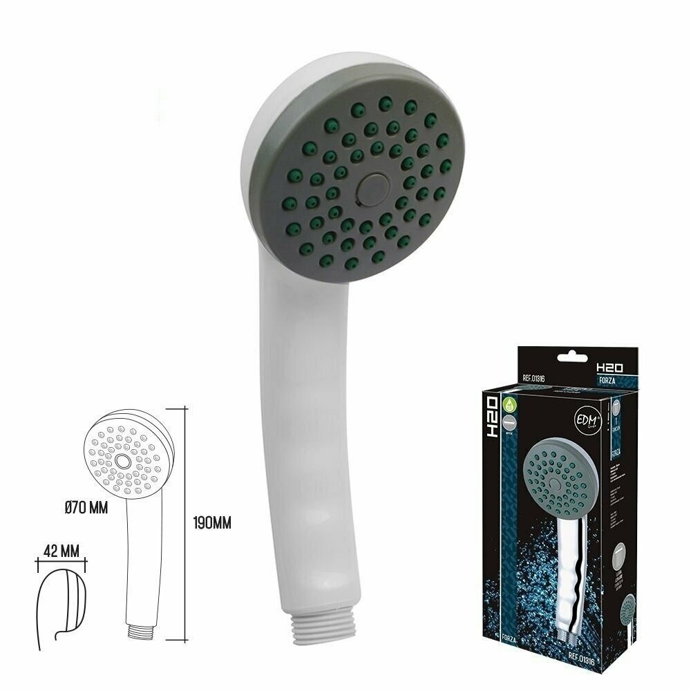 Chuveiro Modelo "Jucar" Branco Anti-Calcário