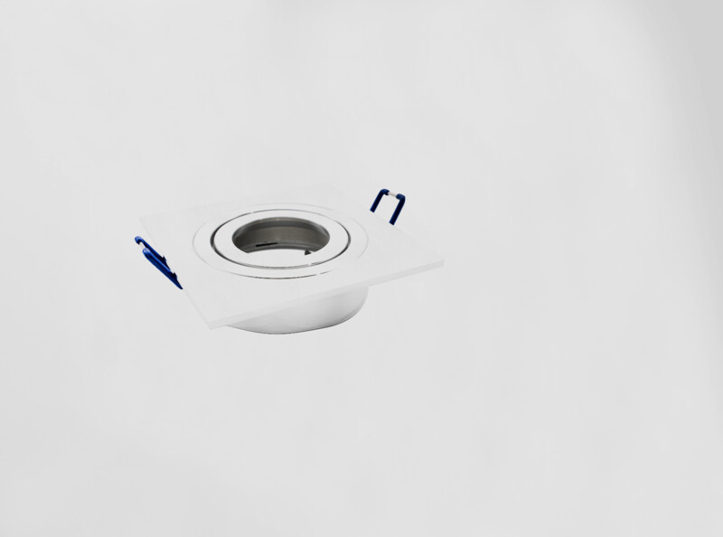 Aro GU10 Quadrado, Orientável, Branco