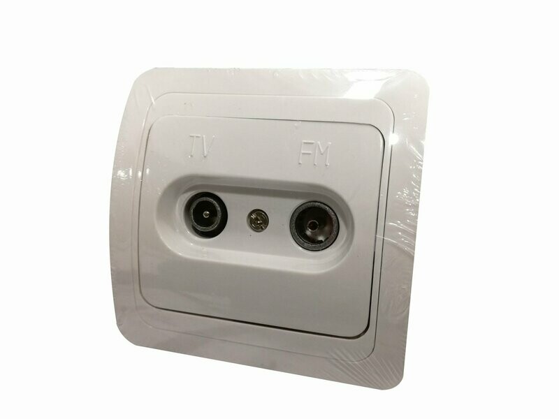 Tomada TV / FM (final) - Branca - EUROBRIC