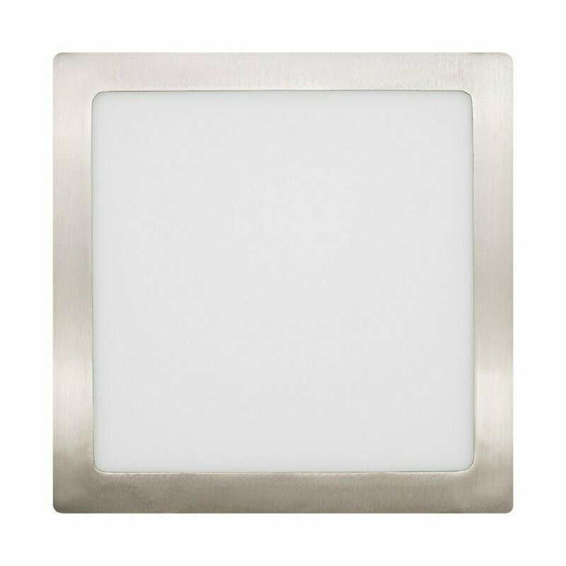 Painel LED Quadrado de Encastrar, 5W, 6000k, Aço Escovado - LEOLAMP