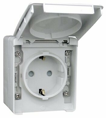 Tomada Schuko com Obturador IP65