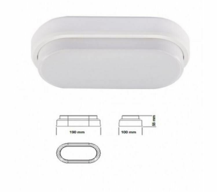 Plafon  LED Oval, 12W, de Parede