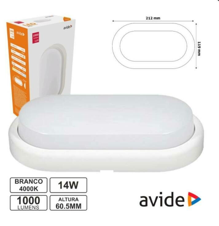 Plafon Oval, 14W, de Parede