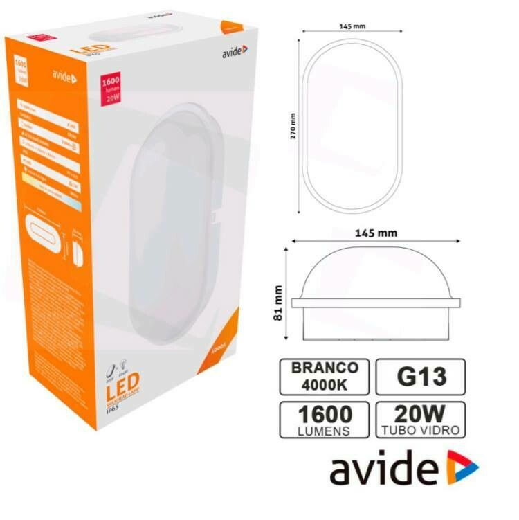 Plafon LED Oval, 20W, de Parede