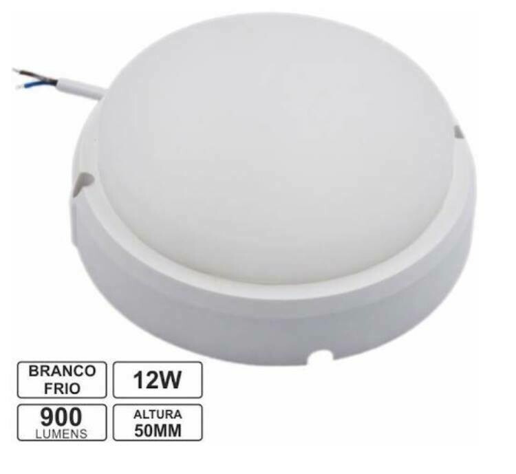 Plafon LED Redondo, 12W, de Parede