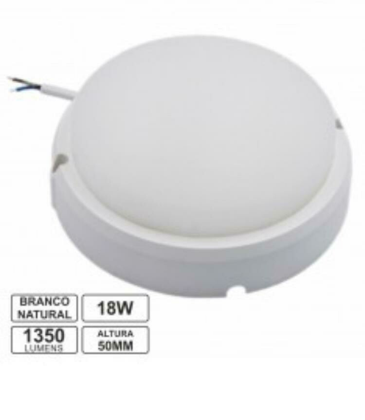 Plafon LED Redondo, 18W, de Parede