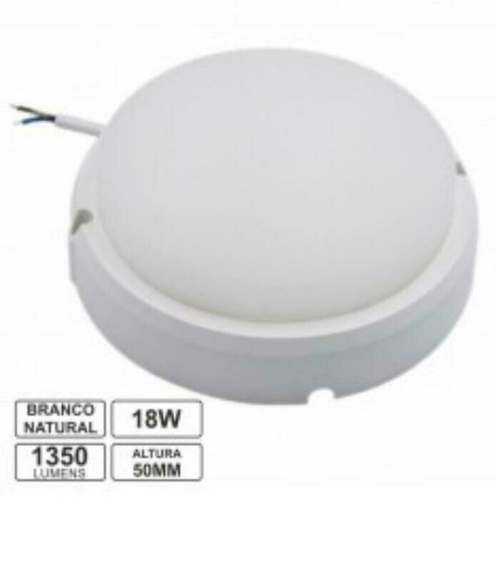 Plafon LED Redondo, 18W, de Parede