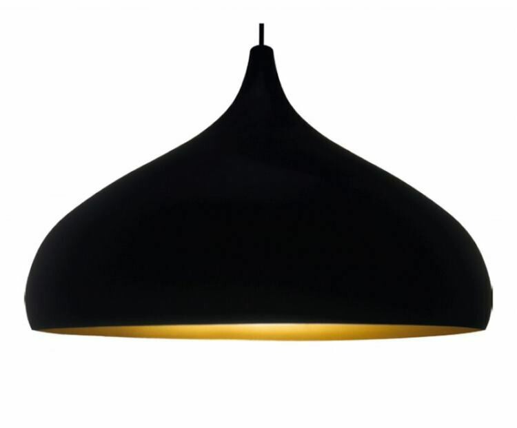 Candeeiro Suspenso "MEIA-GOTA", em Preto