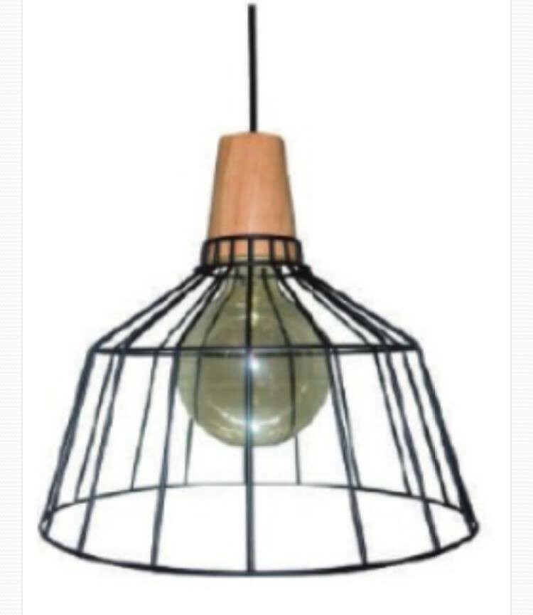 Candeeiro Suspenso, em Aluminío Armado, Preto