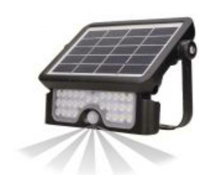 Projector LED, 5W, 4000K, c/Painel Solar e Sensor de Movimento