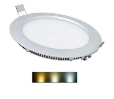 Painéis LED Redondos, com 3 Cores de Luz