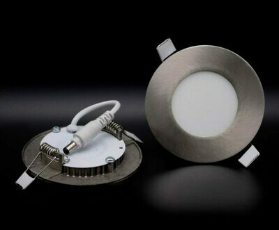 Painéis LED Redondos, em Aço Escovado