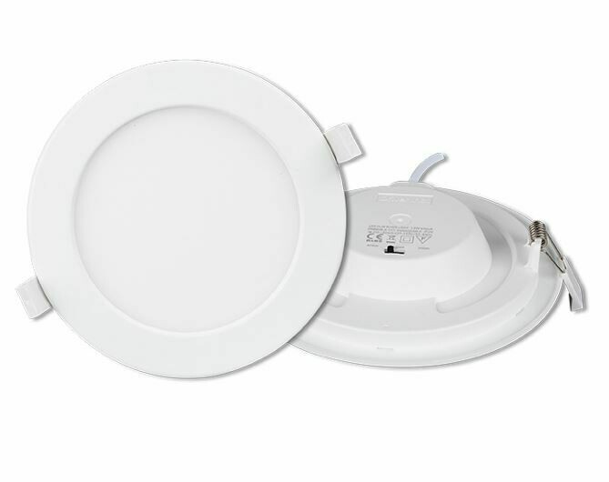 Painel LED de Encastrar, Redondo, 12W, c/3 Cores de Luz Painel LED de Encastrar, Redondo, 12W, c/3 Cores de Luz