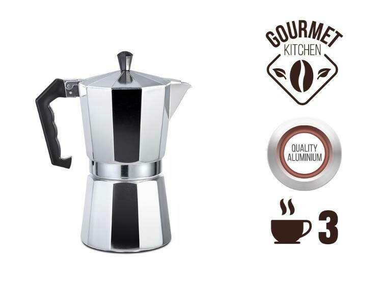 Cafeteira de Aluminio, 3 Chávenas