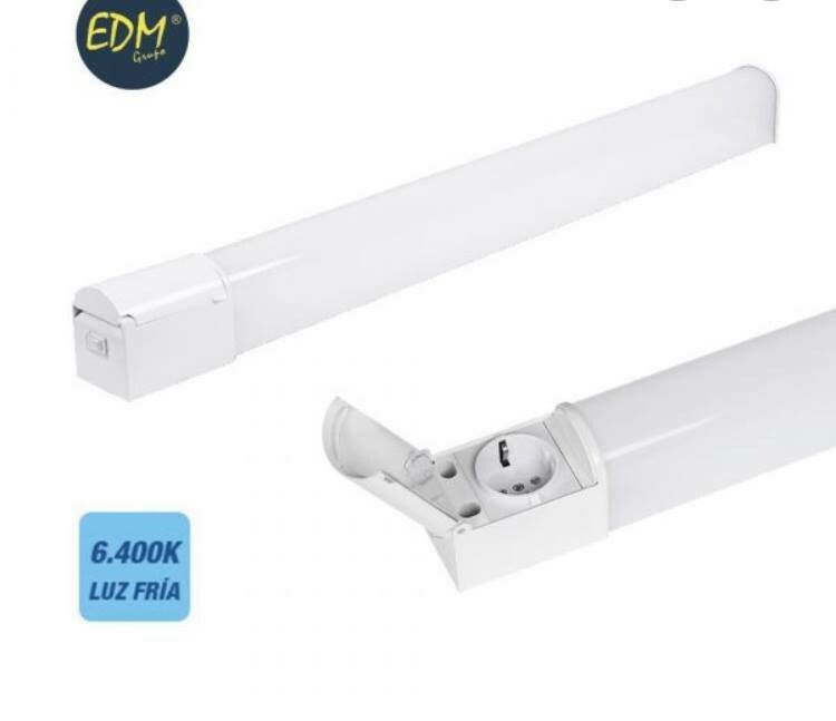 Armadura LED Saliente, c/Tomada e Interruptor, 20W, 6400K