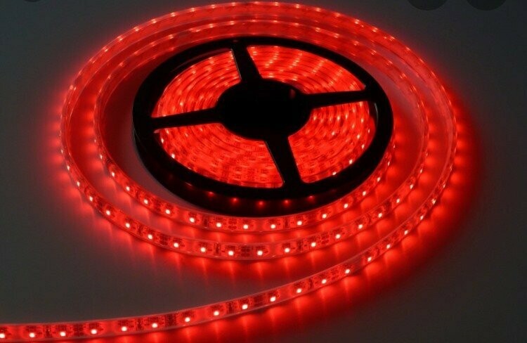Fita LED, VERMELHA, 7.2W/M, IP65, 12V-5mts