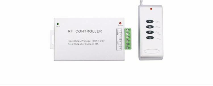 Controlador LED, RGB, c/comando de Rádio Frequência, 14.4W, 12V