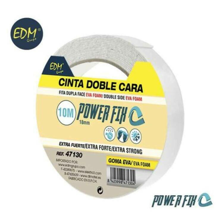 Fita Adesiva, Dupla Face, 10mx18mm