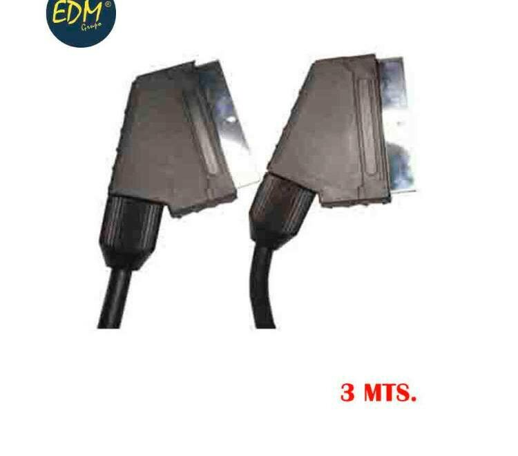 cabo SCART, 3mts, 21 Pins, Preto