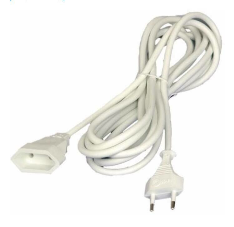 Extensão 2P (2X1mm), (2mts de Cabo), Branca